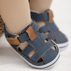 Outdoor Gladiator Sandals For Baby, Two Tone Multi Strap Ankle Strap Sandals