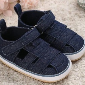 Baby Hook-and-loop Fastener Sandals, Minimalist Summer Denim Casual Sandals