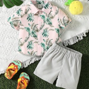 Baby Boy Tropical Print Shirt & Shorts