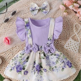 Baby Flower Pattern 2piece Set