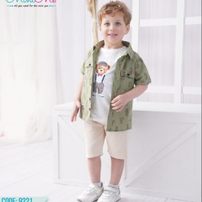 Mini me Bear Baby Boy 3PCs set