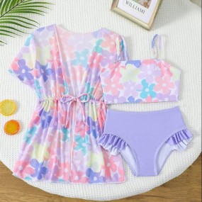 young girl 3pieces bikini set