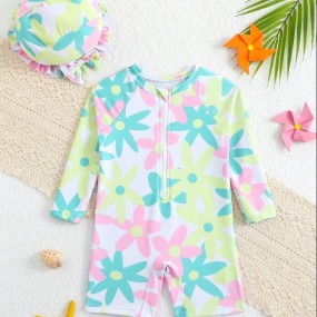 Shein Baby Floral Print Swimsuit